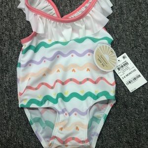 Girls 1 piece bathing suit UPF 50